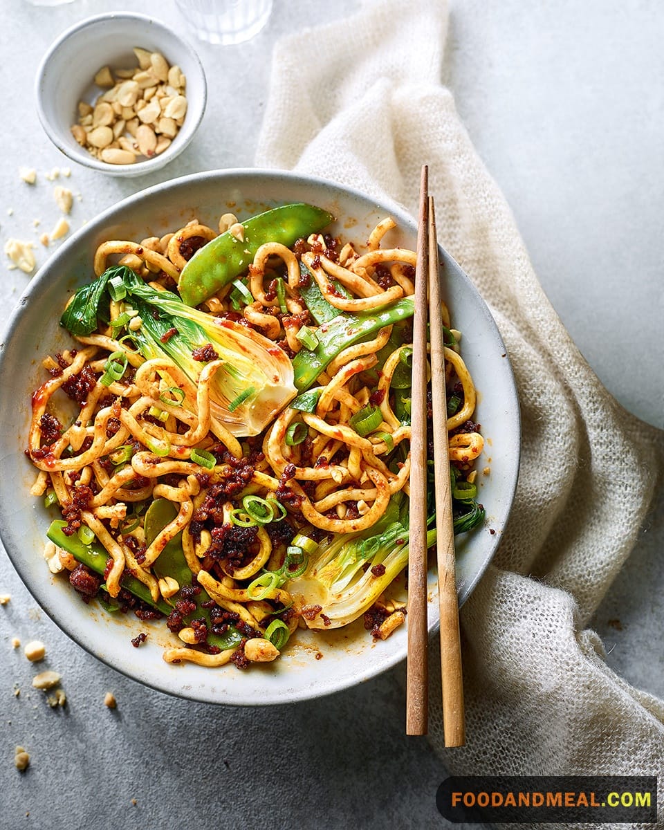 An Orchestra Of Ingredients: Ready To Bring The Spicy Peanut Noodles To Life.
