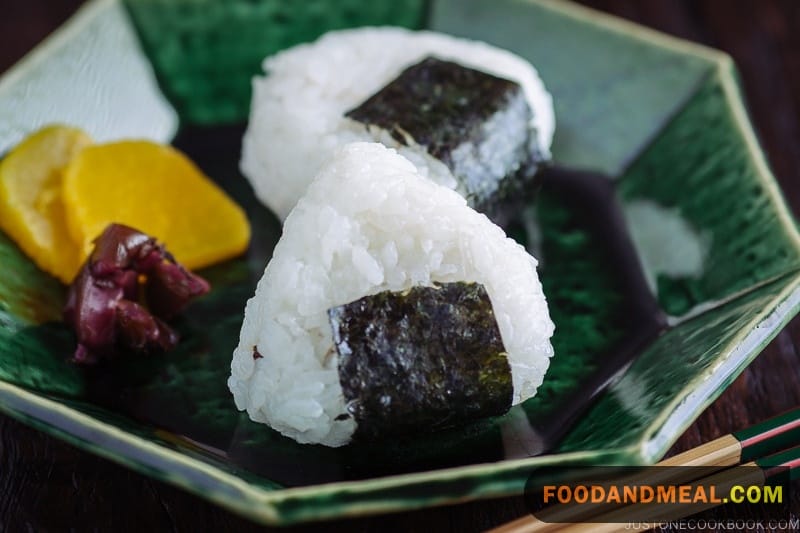 Fusion meets tradition: Spicy tuna-filled Onigiri twist.