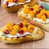 how to make Pomegranate and Roasted Butternut Squash Crostini