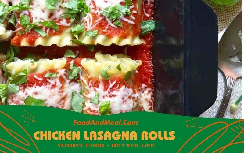 Roasted Red Pepper Chicken Lasagna Rolls