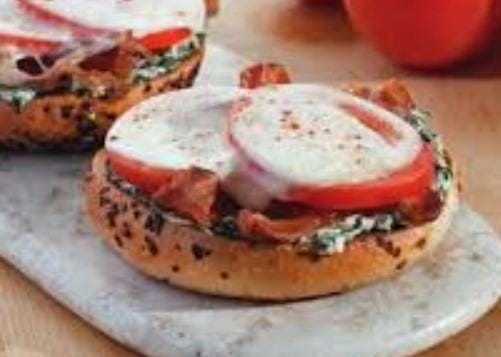 how to make Tomato and Cream Cheese Open-Faced Bagel Sandwich