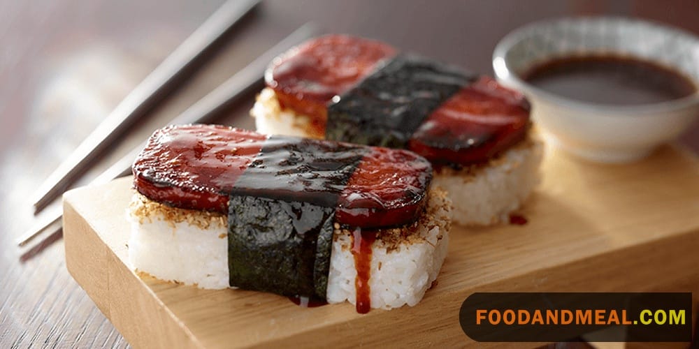 An alternative twist: Spam Musubi sushi rolls.