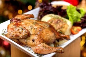 how to make Roasted Chicken with Rice Stuffing