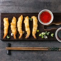Step-by-Step Shrimp Tempura: Bringing Tokyo to Your Kitchen 2 Fried tempura shrimps with sauces