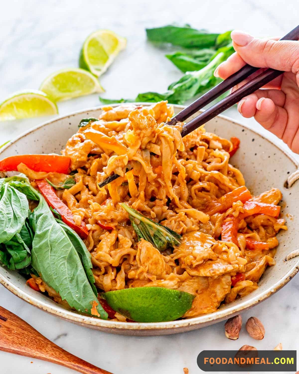 How To Make Spicy Peanut Noodles 8 Easy Steps 7 Garnish Galore: Fresh Herbs Adding The Finishing Touches.