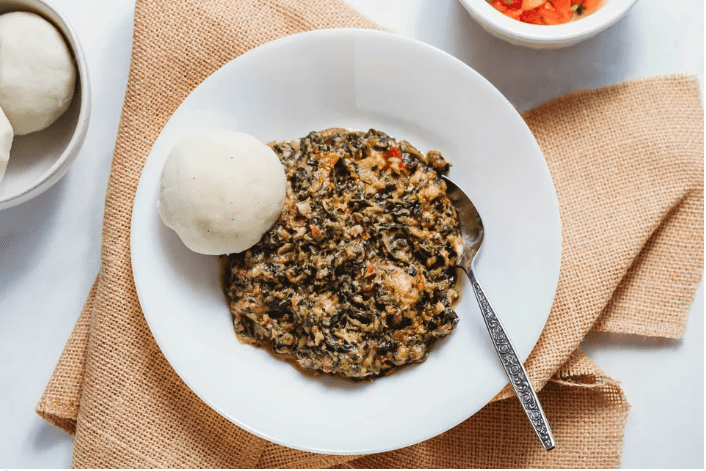 Fambwa Recipe-Wild Spinach In Palm Oil And Peanuts