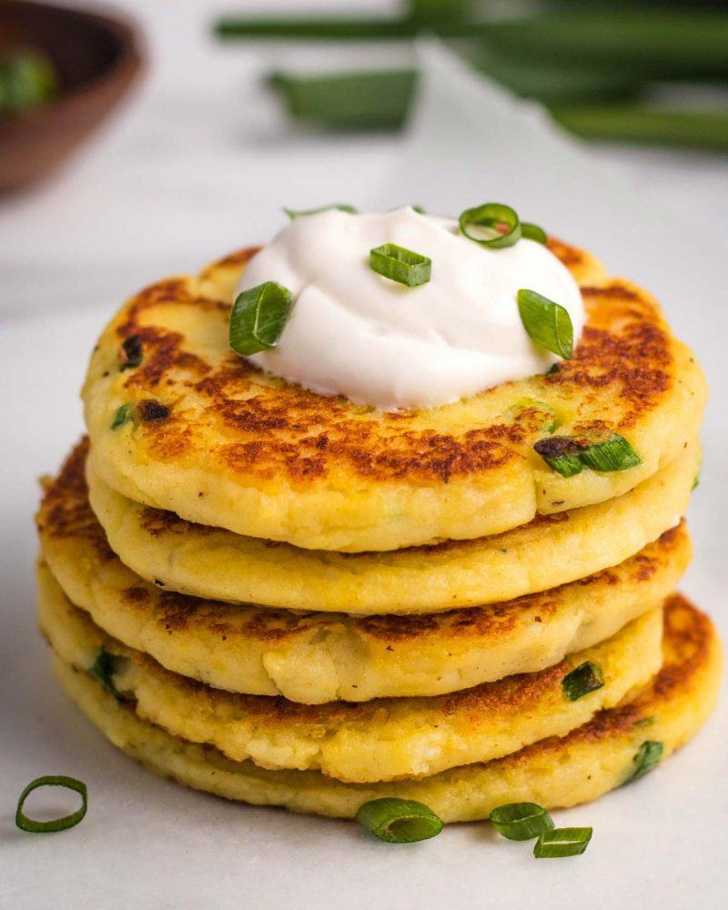 How to Make Cheesy Leftover Mashed Potato Pancakes