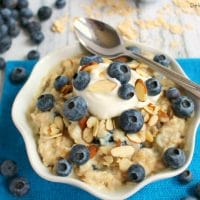 Blueberries Vanillas Oats - Breakfast Low-Calorie Recipes 1