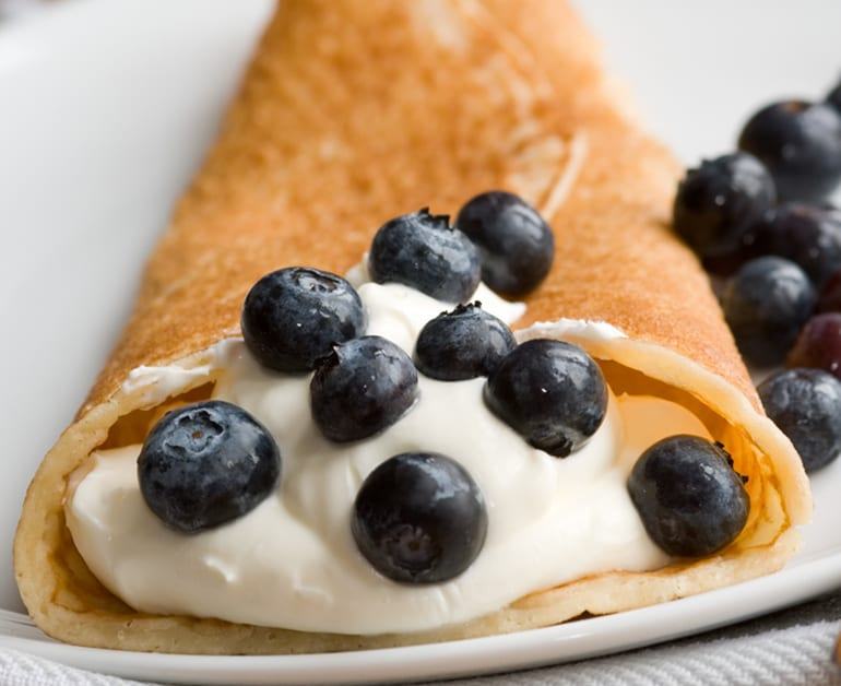 How To Make Blueberry Cream Cheese Crepes - 5 Easy Steps
