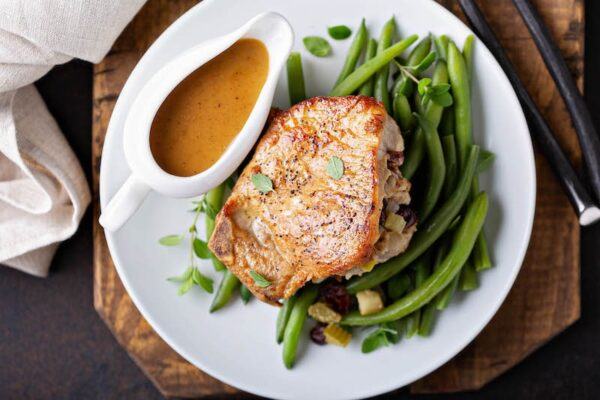 Apple stuffed pork Chops - 3 easy steps Apple stuffed pork Chops - 3 easy steps