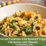 Moroccan Couscous With Roasted Veggies, Chickpeas, And Almond