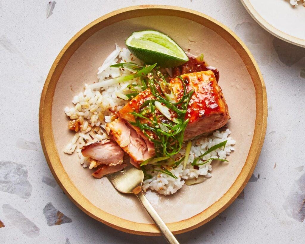 Fresh salmon: The canvas for our miso masterpiece.