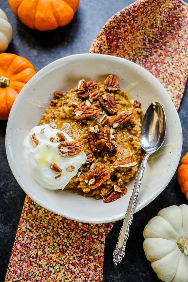 Easy-to-make Pumpkin Oatmeal - Low calorie breakfast Recipes