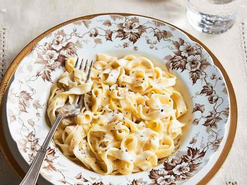 Liquid gold: Rich, heavy cream that forms the soul of our Alfredo.