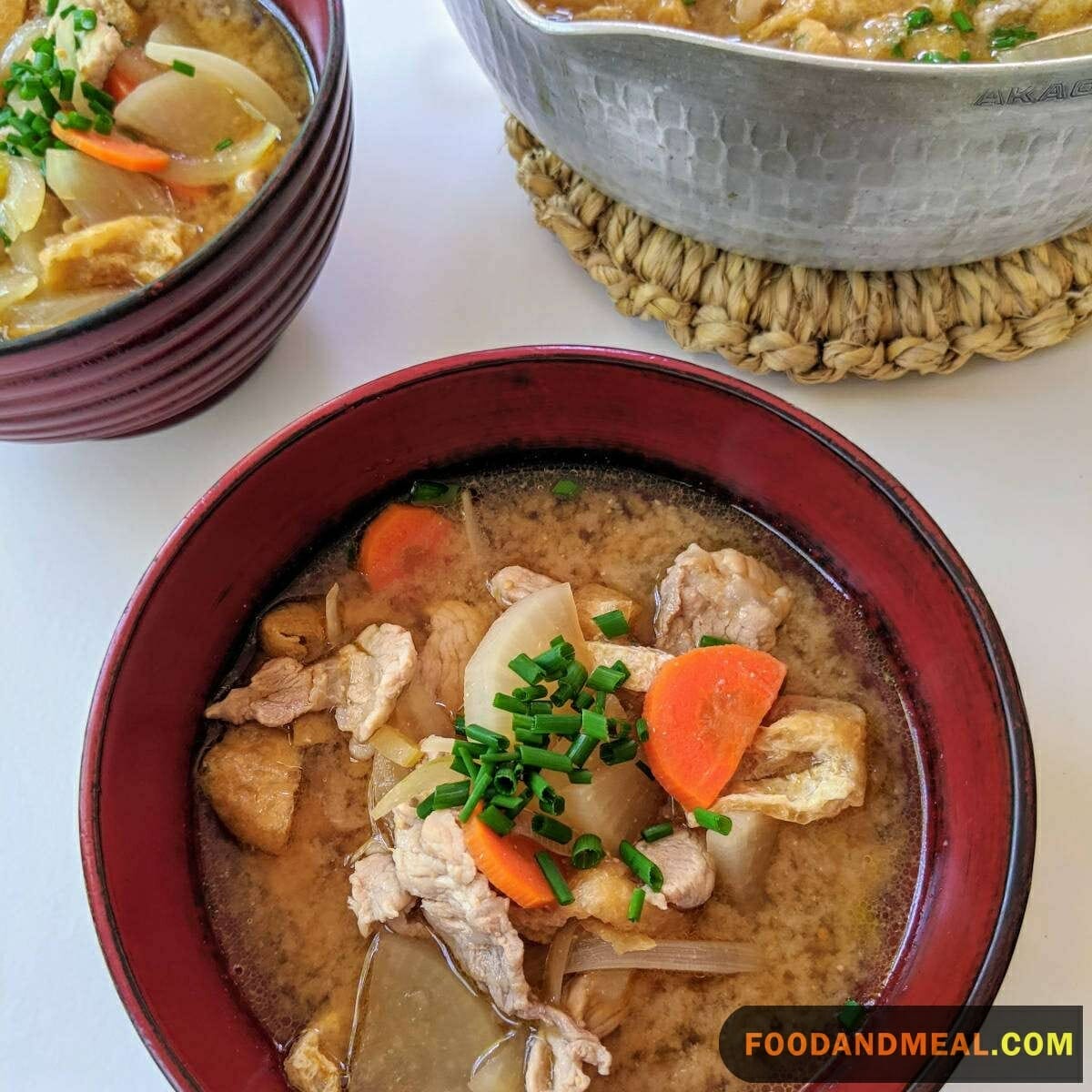 Japanese Miso Pork Soup.