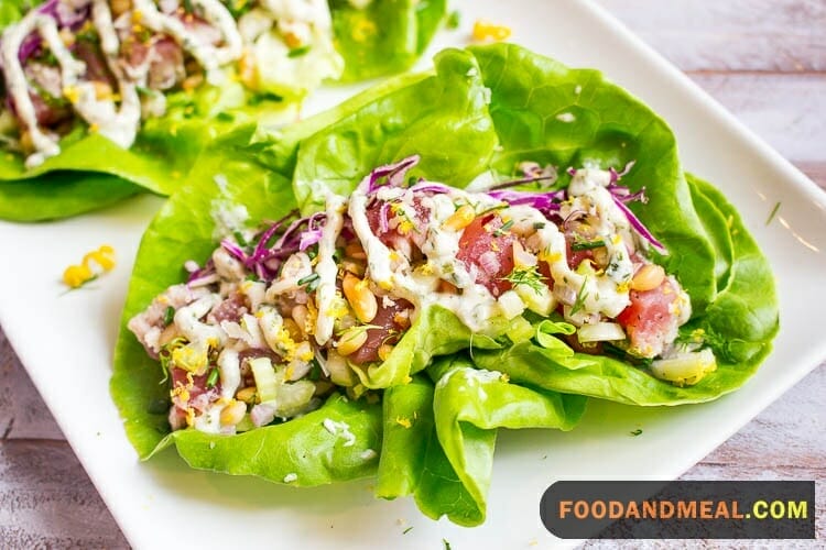 Grilled Tuna And Lettuce Salad