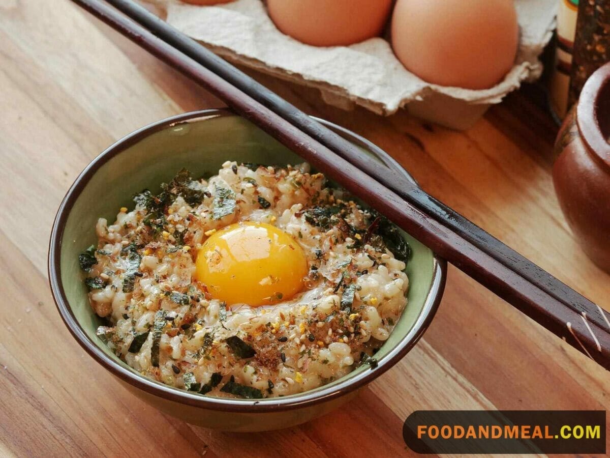 Dashi Eggs on Rice.