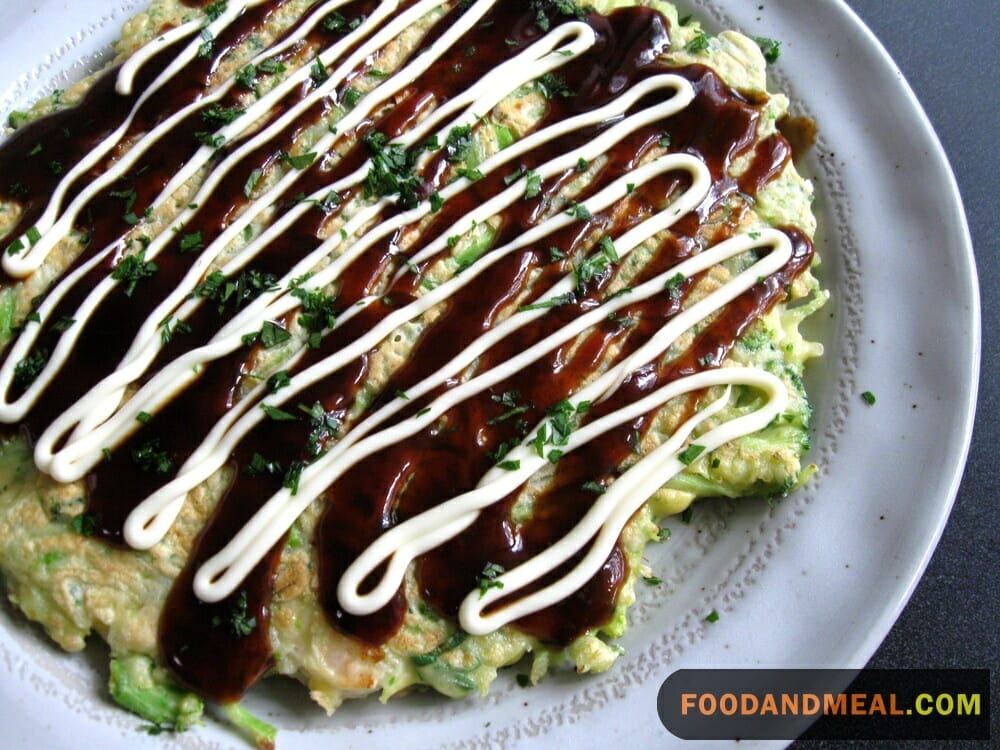Broccoli Prawns Okonomiyaki