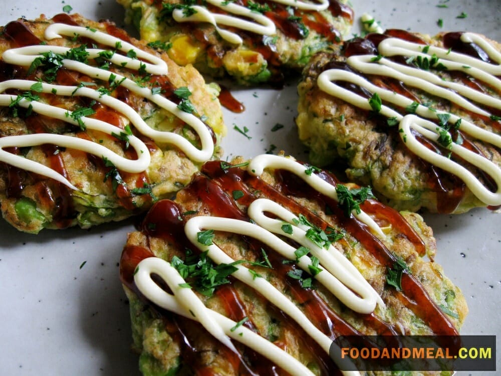 Broccoli Prawns Okonomiyaki