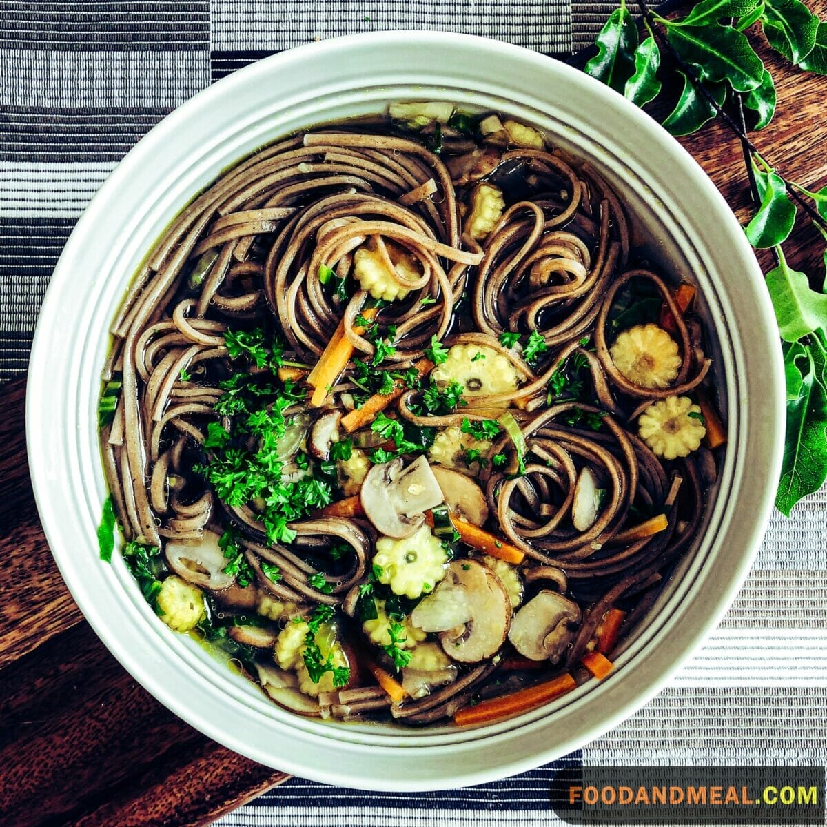 Japanese Mushroom Noodle Soup