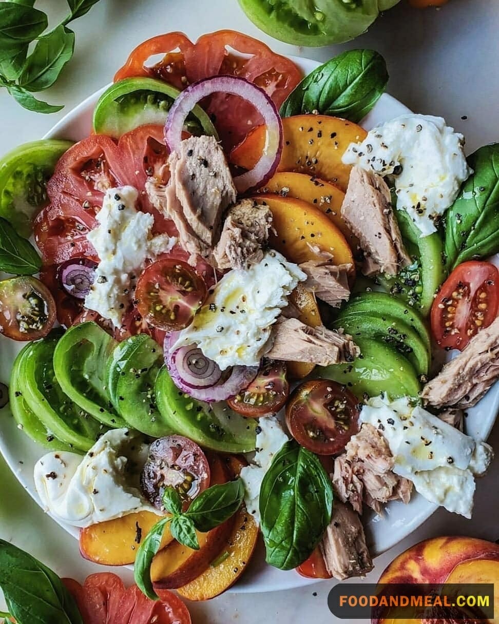 Tuna With Peach And Avocado