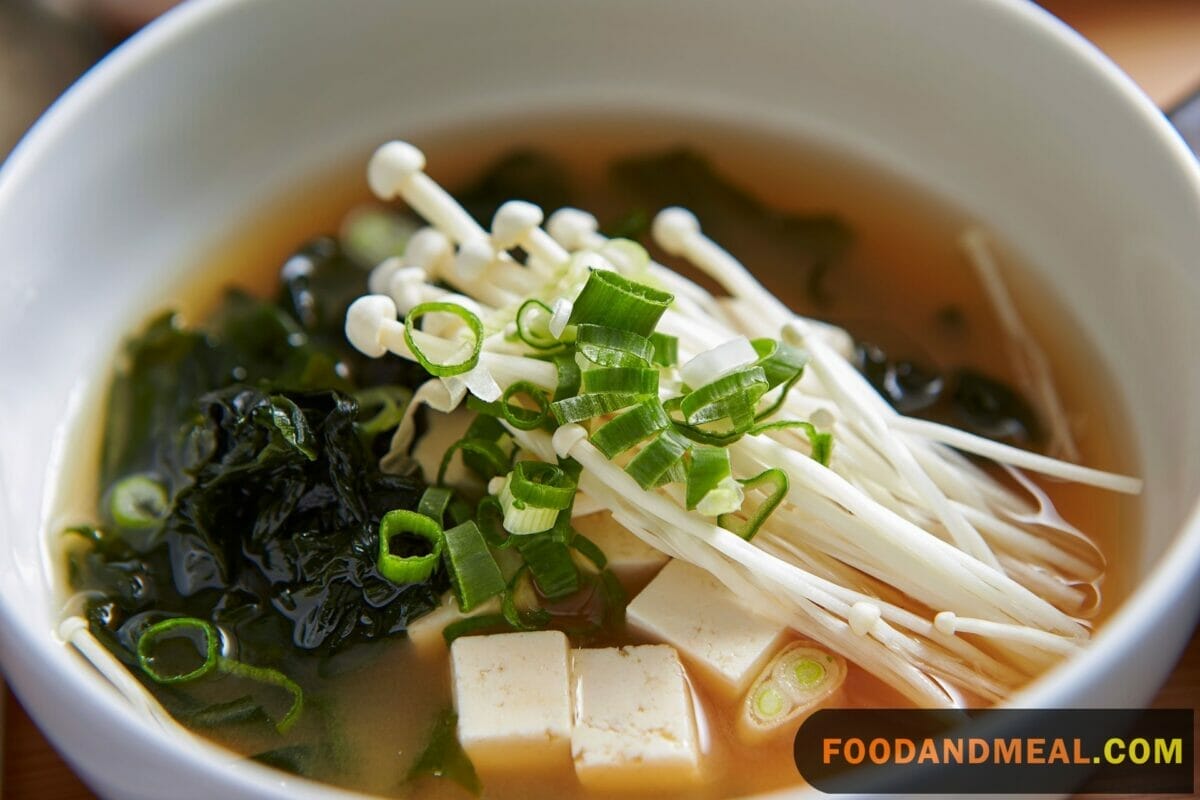 Japanese Mushroom Enoki Soup