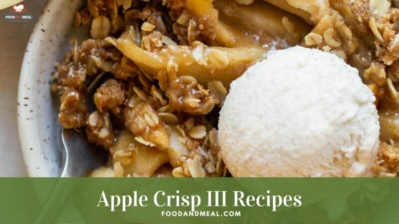 Apple Crisp III - Easy-to-make Low Potassium Dessert 1