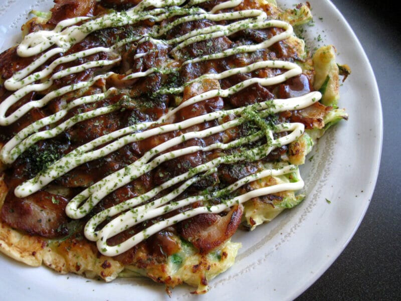 6 Steps To Make Broccoli Prawns Okonomiyaki