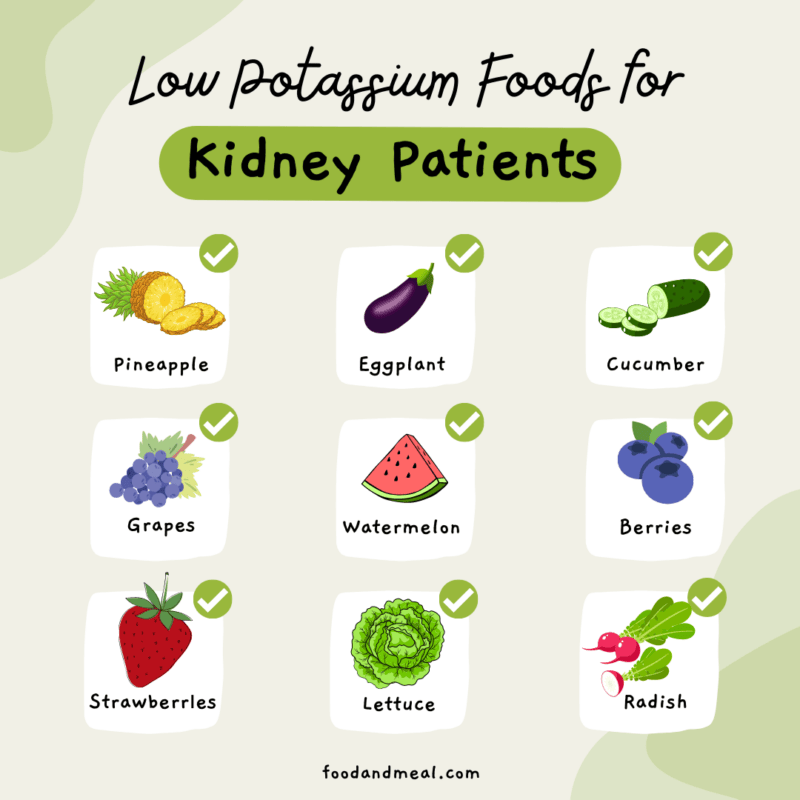 10+ Low Potassium Foods For Kidney Patients