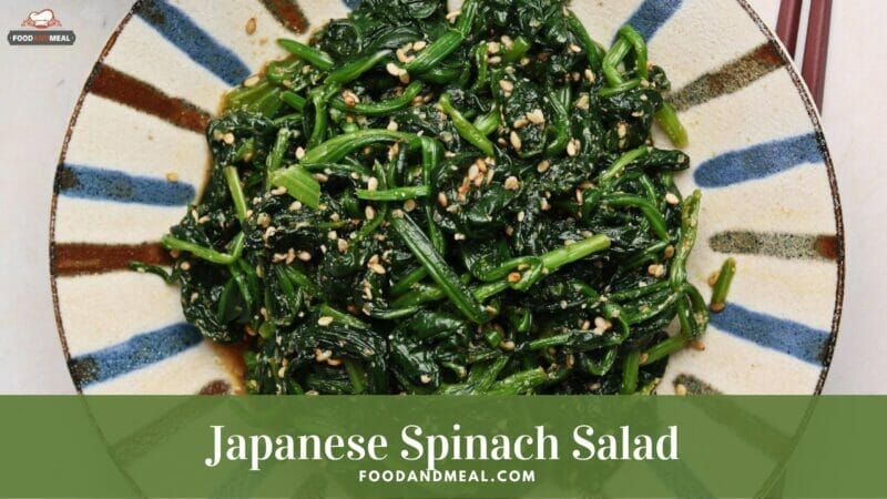 Elevate Your Greens: Exquisite Japanese Spinach Salad Recipe 2 How To Make Japanese Spinach Salad