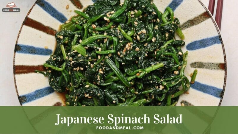 How To Make Japanese Spinach Salad