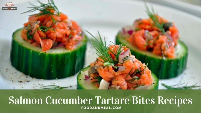 How to make Salmon Cucumber Tartare Bites 1 How to make Salmon Cucumber Tartare Bites