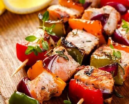 How To Make Tuna Vegetable Skewers - 5 Steps