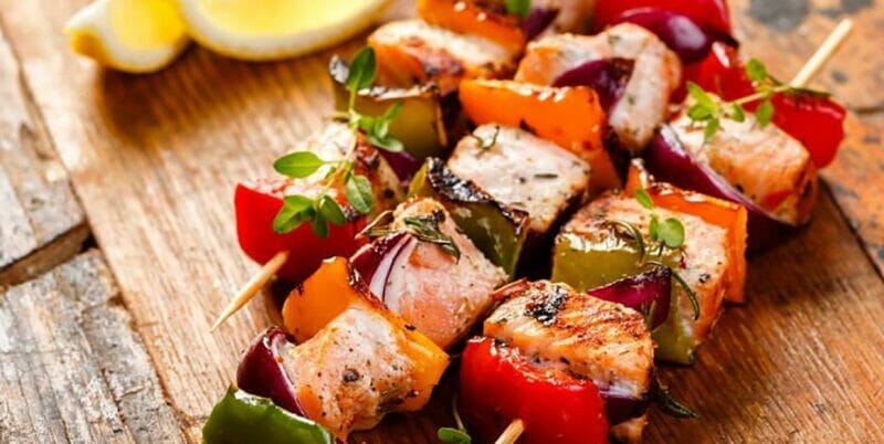 Elevating The Grill Game: Tuna Vegetable Skewers In All Their Charred And Flavorful Glory! 