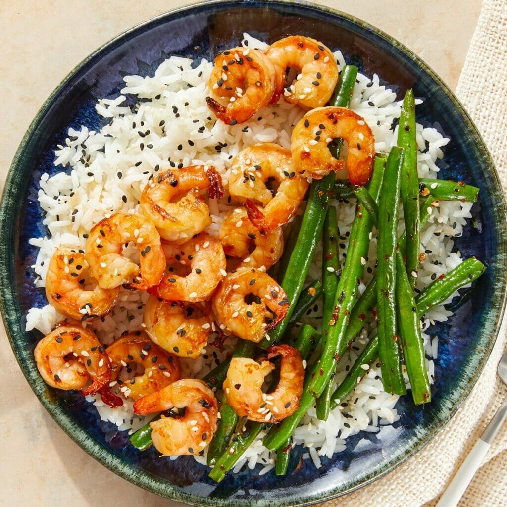 Elevate Your Dining Experience With Teriyaki Shrimp Perfection.