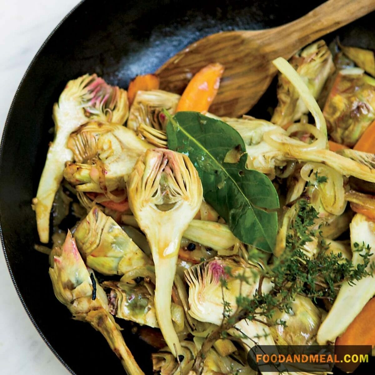 Veal With Leeks And Artichokes