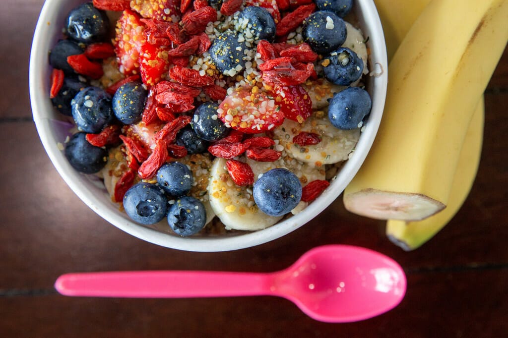 The Vibrant Hue Of Fresh Blueberries Ready To Be Blended Into Perfection.