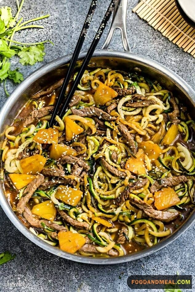 Teriyaki Zucchini Noodle Salad