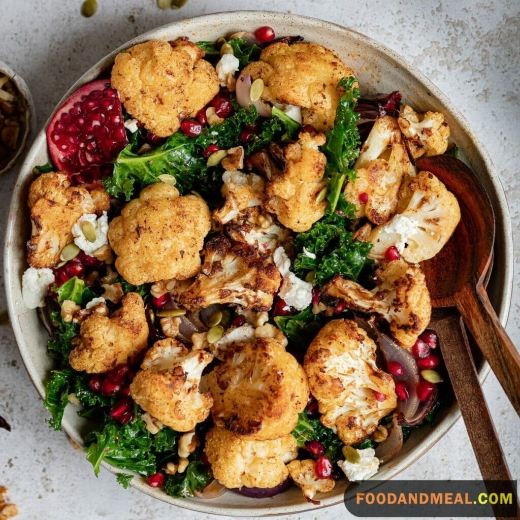 Easy To Make Roasted Cauliflower Salad With Pine Nuts And Raisins 4