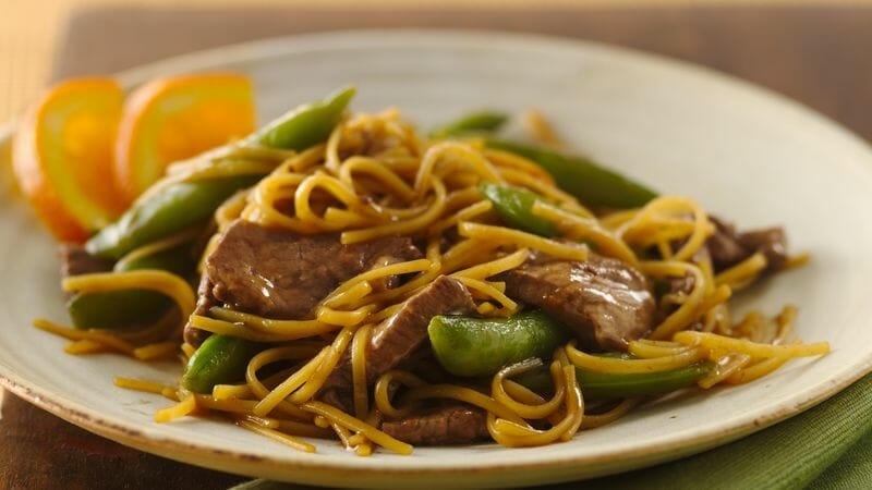 Close-Up of Teriyaki Glaze: best Beef Teriyaki Noodles Recipe