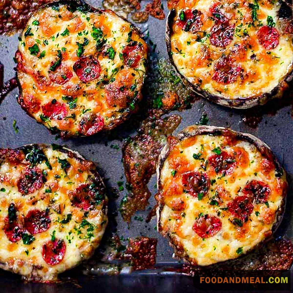 Art To Have A Yummy Portobello Pizza - Easy Homemade Recipe 6 Portobello Pizza