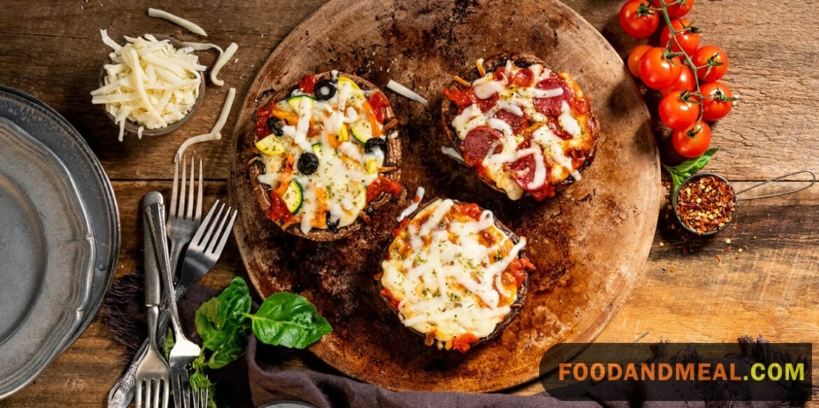 Art To Have A Yummy Portobello Pizza - Easy Homemade Recipe 8 Portobello Pizza