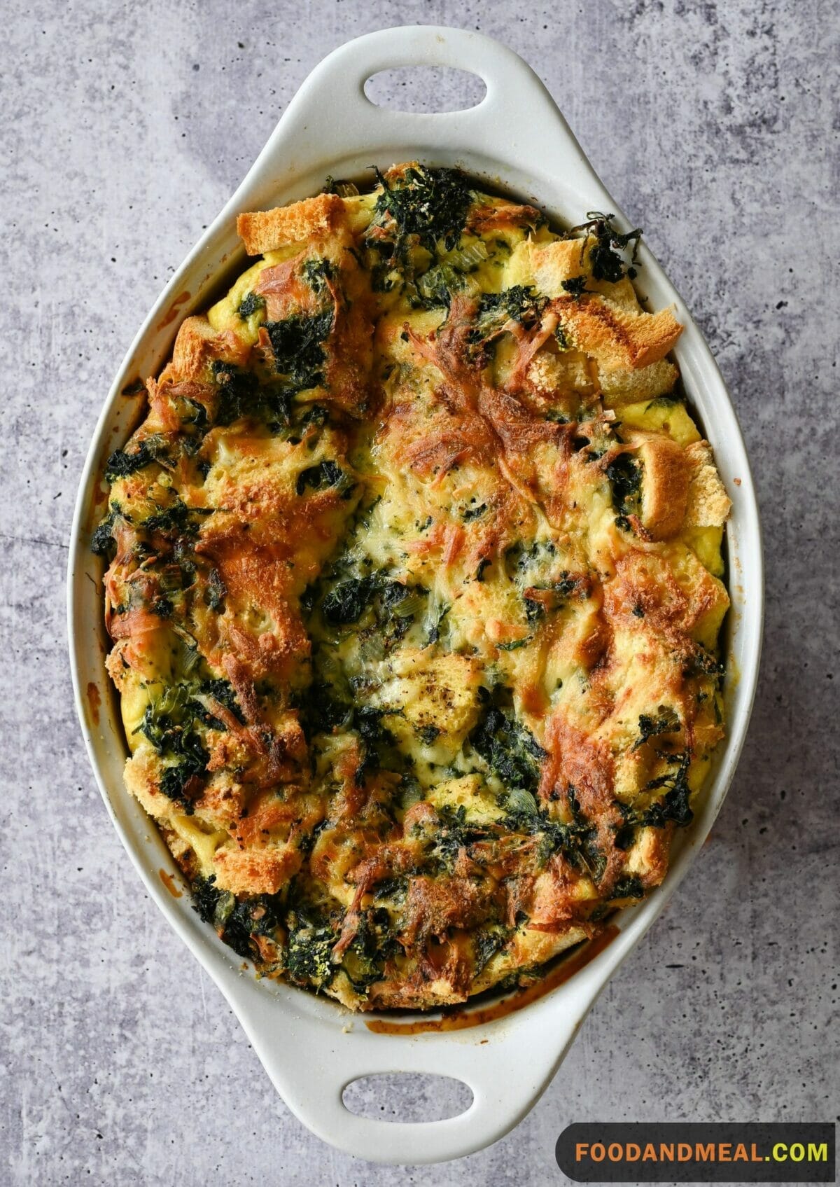 Spinach and Cheese Strata