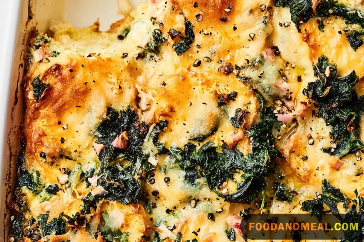  Spinach And Cheese Strata