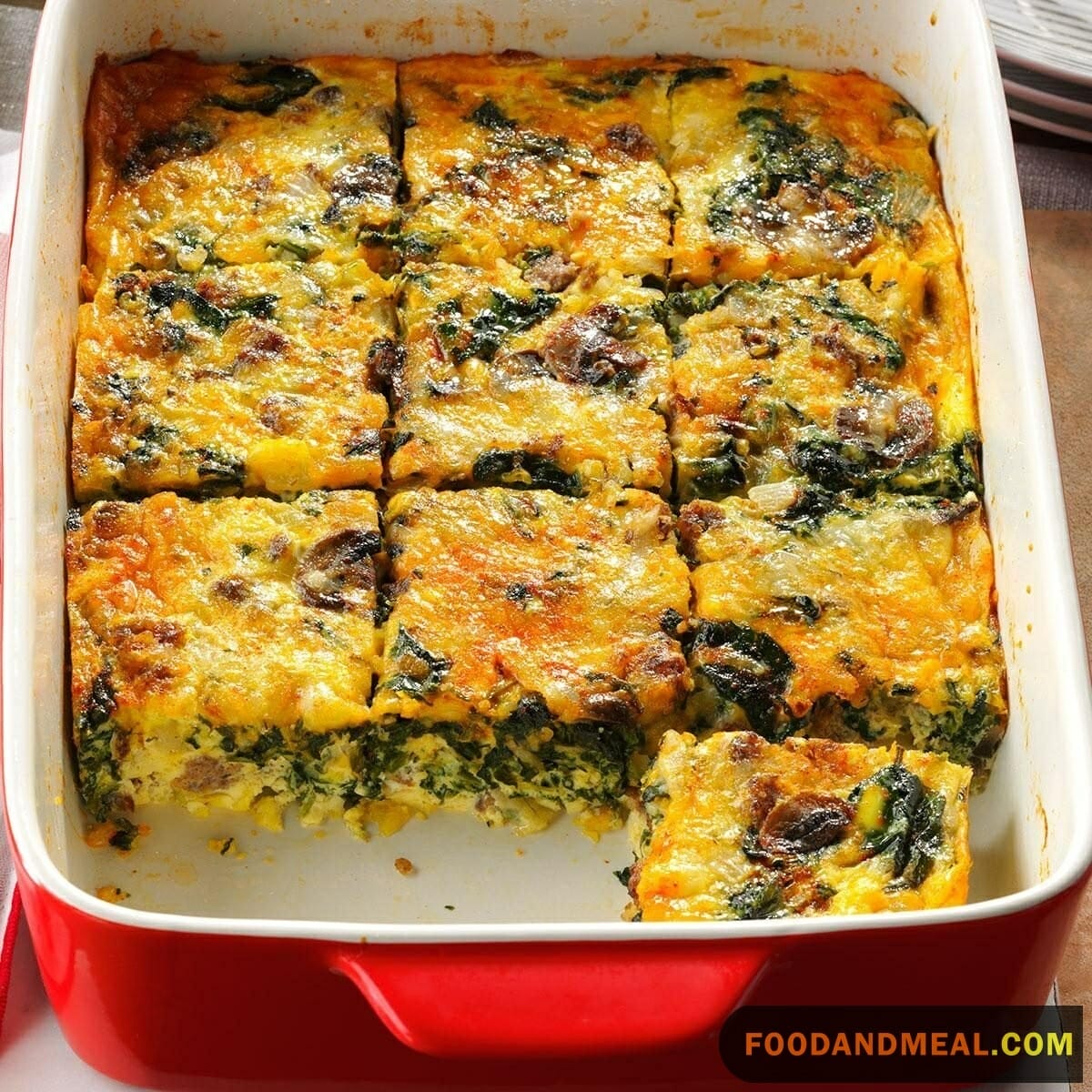 Spinach and Cheese Strata