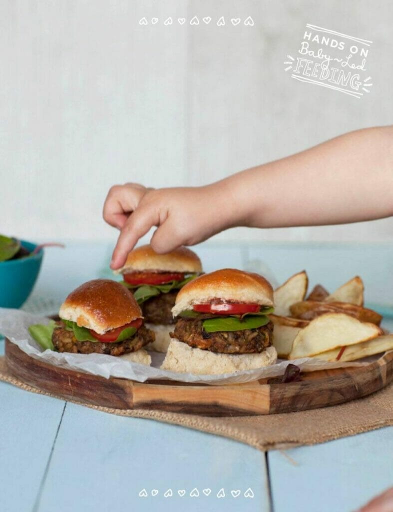 Black Bean Burgers - 6 to 8 month baby food recipe Delight in the delight your baby finds in these nourishing bites.