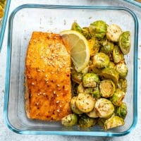 How To Cook Salmon With Lemon Pepper Sauce And Roasted Brussel Sprouts 1