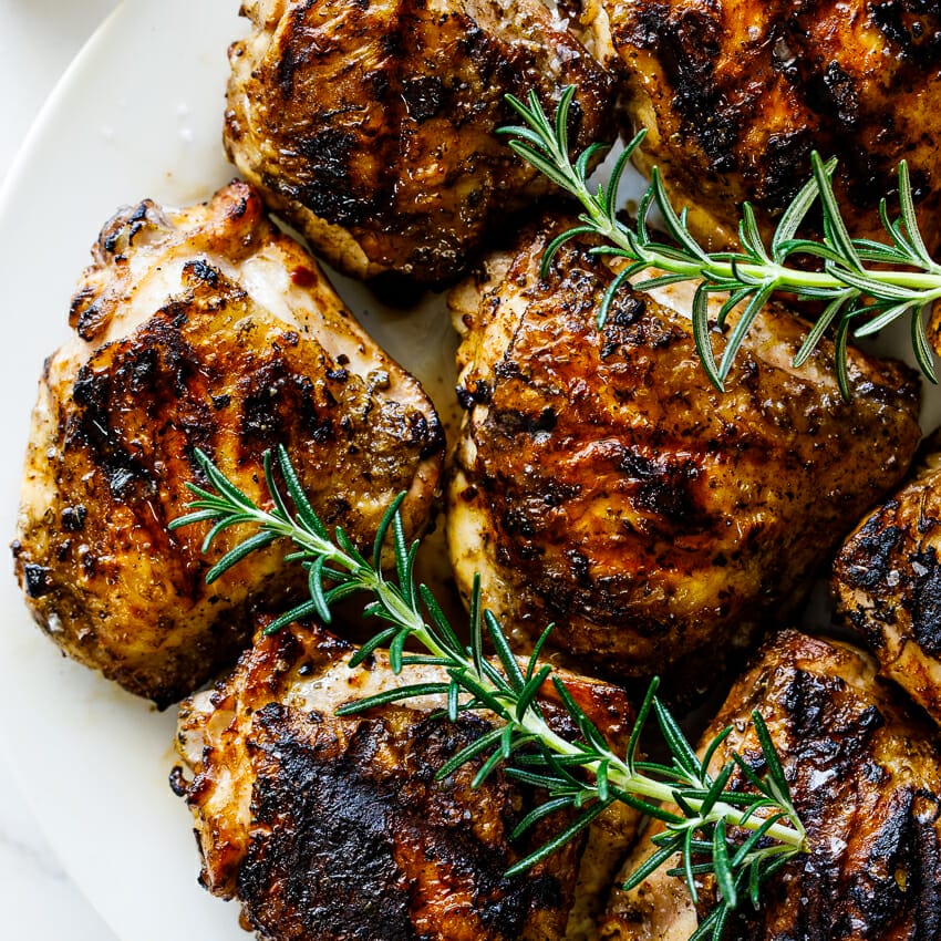 Best-ever recipe to make Grilled Rosemary Chicken Thighs