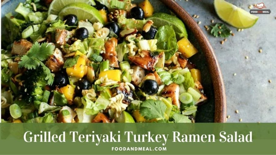 How to cook Grilled Teriyaki Turkey Ramen Salad 1