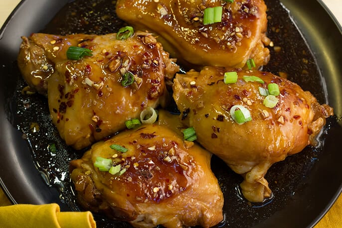 A feast for the eyes and the palate - Slow Cooker Teriyaki Chicken.